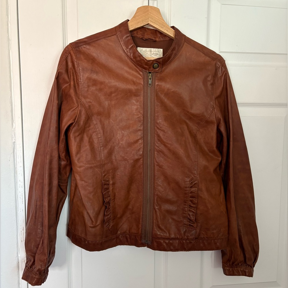 Vintage Old Navy women's leather bomber jacket